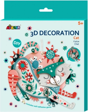 3D dekorācija – kaķis no FSC papīra