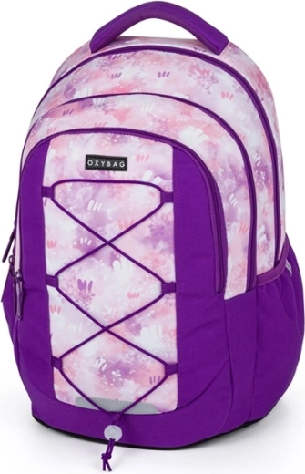 Studentu mugursoma OXY Touch Watercolor violeti rozā 25 l
