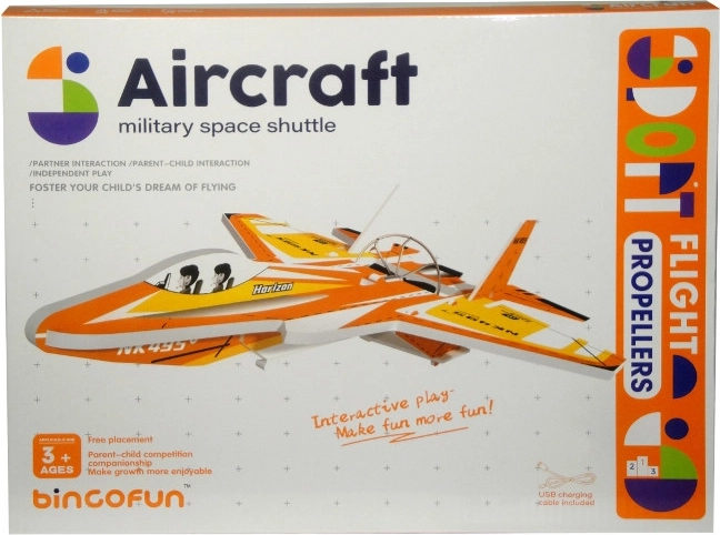 DIY foam airplane with battery-powered propeller