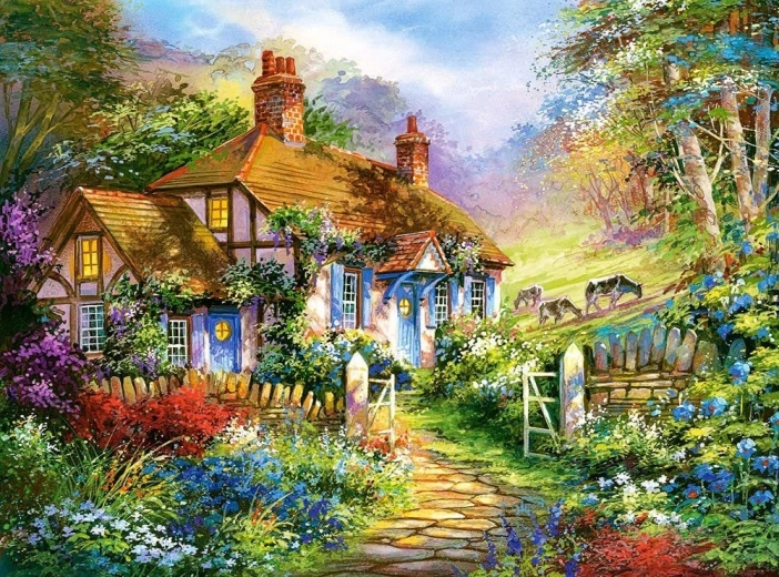 Puzzle 3000 Pieces Forest Cottage