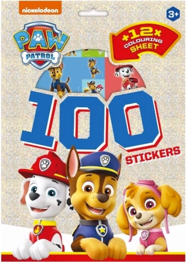 Uzlīmes un krāsojamās lapas PAW PATROL – 12 lapas un 120+ uzlīmju