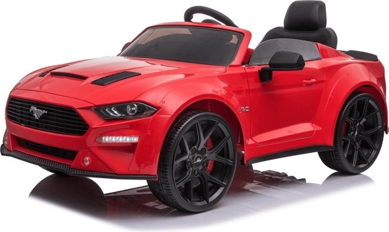 Bērnu elektriskais auto Ford Mustang, lakots sarkans