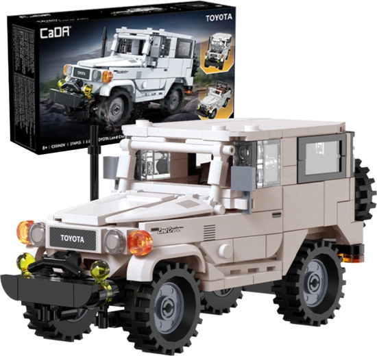 CaDA Toyota Land Cruiser FJ40 konstruktors mērogā 1:24, 374 detaļas