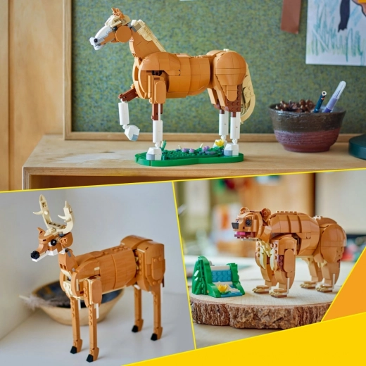 Three animal models from one building set