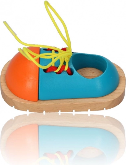 Woody šņorējamā kurpīte šņoru siešanas apmācībai – 1 gabals