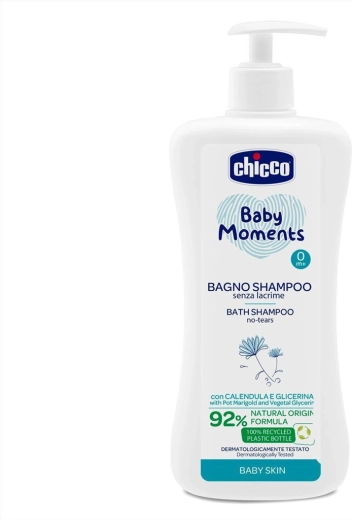 Chicco Baby Moments dušas želeja 2 vienā matiem un ķermenim ar dozatoru, 750 ml