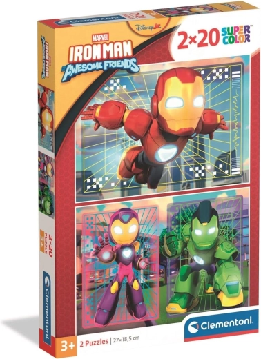 Puzle Iron Man un viņa apbrīnojamie draugi 2×20 gabaliņi