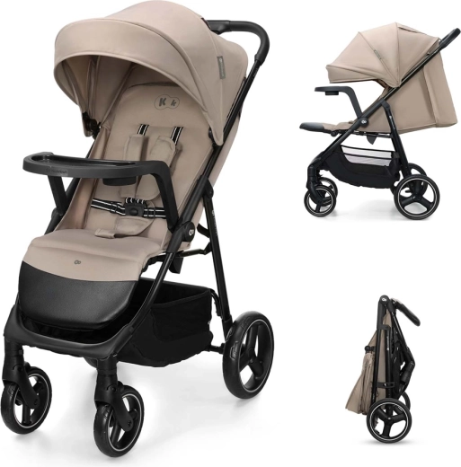 Kinderkraft Trig 3 sports stroller with tray, stone beige