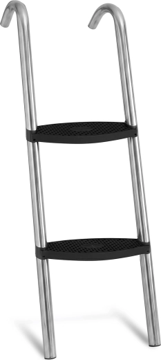Sturdy steel construction and 2 non-slip steps
