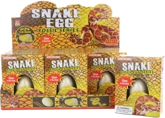 Kaltējama čūskas ola, kas spīd tumsā – komplekts 12 gab.