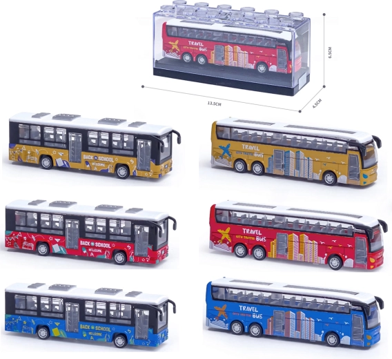 Metāla skolas autobusa modelis 1:64 ar atveramām durvīm