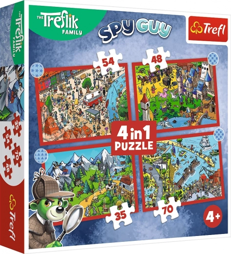 Puzzle TREFLÍCI Roads 4-in-1 (35, 48, 54, 70 pieces)