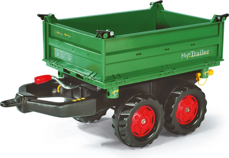 Lieliska zaļa piekabes piekabe Mega Trailer traktoram Rolly Toys