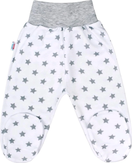 Baby footed pants New Baby Classic II grey with little stars 62 (3–6 m)