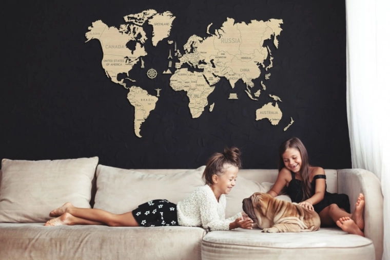 A map full of travel memories