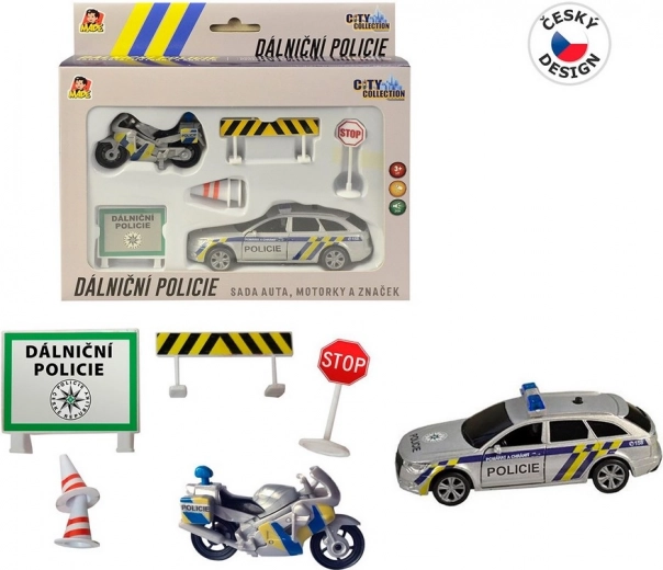 Šosejas policijas komplekts City Collection ar skaņu un gaismu