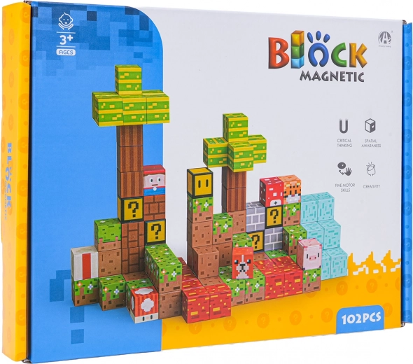3D Magnetic Building Set - 102 pcs