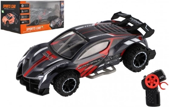 RC sporta auto 2,4 GHz 20 cm uz baterijām – Sarkana