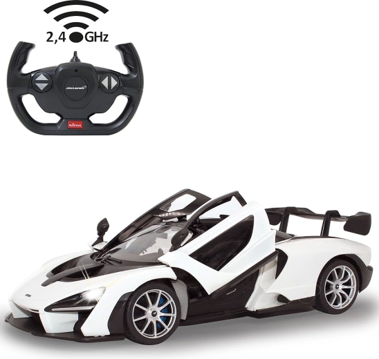 Jamara McLaren Senna RC automašīna 1:14, balta, 2,4 GHz, ar manuāli atveramām durvīm