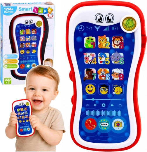 Smart Lean Toys Smart Phone interaktīvs izglītojošs telefons mazuļiem ar skaņām un gaismu