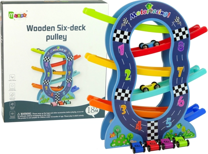 Wooden Racing Track with 6 Levels