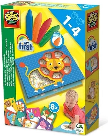 SES Creative My First folding animal cards and triangular crayons