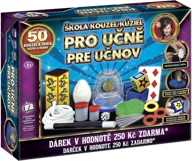 HM Studio Burvju skola mācekļiem II – burvju komplekts ar 50 trikiem