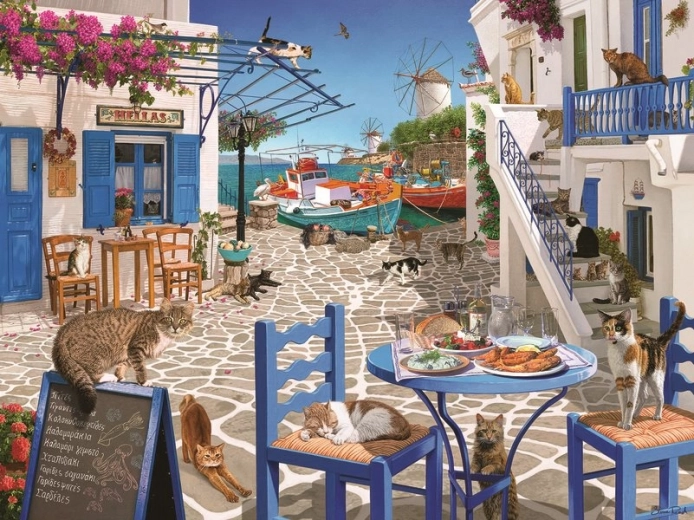Ravensburger puzle “Kaķi Mikonosā” 1500 gabaliņi