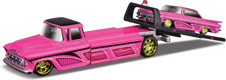 Maisto Design Elite Transport Chevrolet Flatbed and Chevrolet Impala SS 1:64