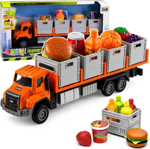 Transporta kravas automašīna ar pārtikas precēm 1:55 oranža