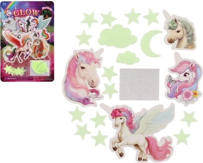 Glow-in-the-dark unicorns for wall and ceiling
