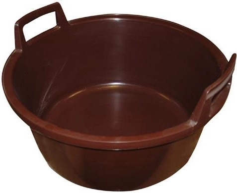 Plastmasas bļoda 56 cm ar rokturiem, brūna, 40 l