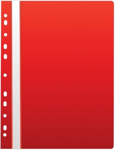 A4 Fastener with Euro Perforation, PP, Red