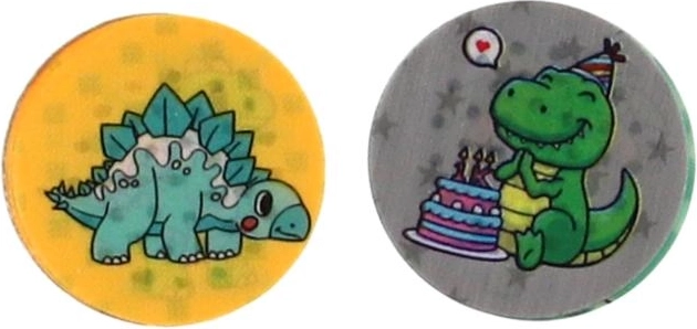 Sticker dots with dinosaurs