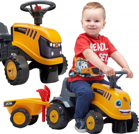 JCB ride-on with trailer for children from 1 year