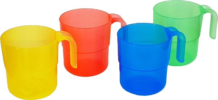 Sakraujama plastmasas krūze 0,33 l – krāsu mikslis
