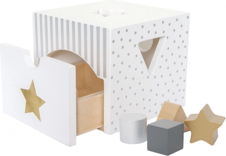 Jabadabado wooden shape sorter silver