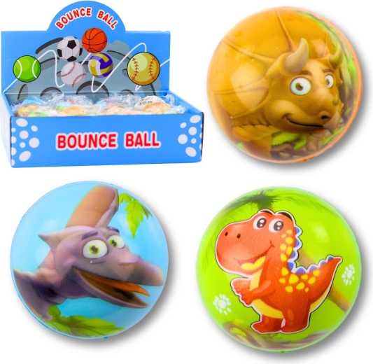 Foam ball with dinosaur design 6.5 cm
