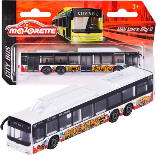 Pilsētas autobuss MAN Lion's City C – balts Majorette modelis