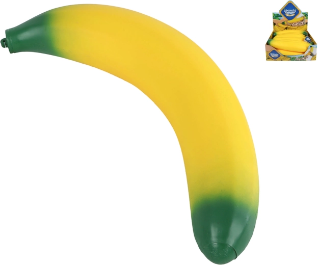 Giga saspiežams banāns – staipāma antistresa mīcāmā rotaļlieta 37 cm