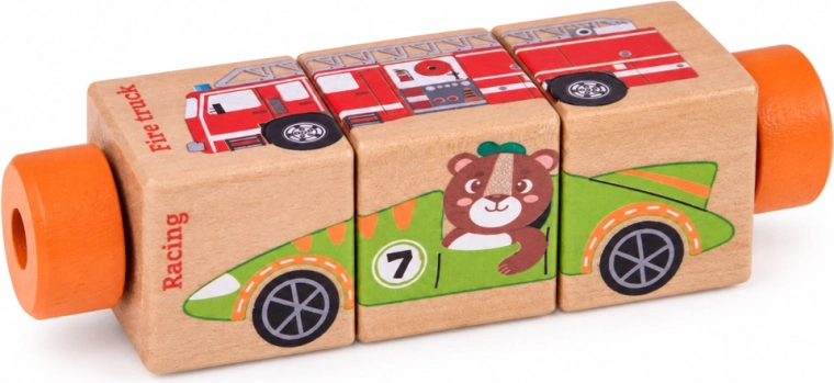 Compact wooden toy
