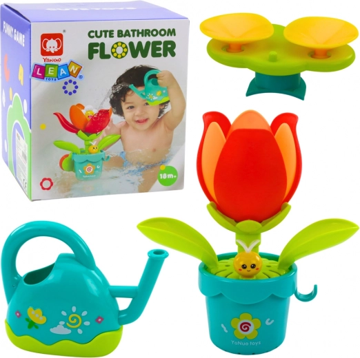 Interactive Bath Toy Flower with Watering Can