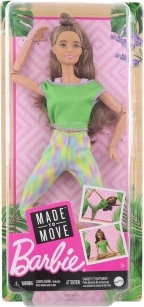 Leļļu BARBIE Made to Move – ziedu legingi, sarkans tops