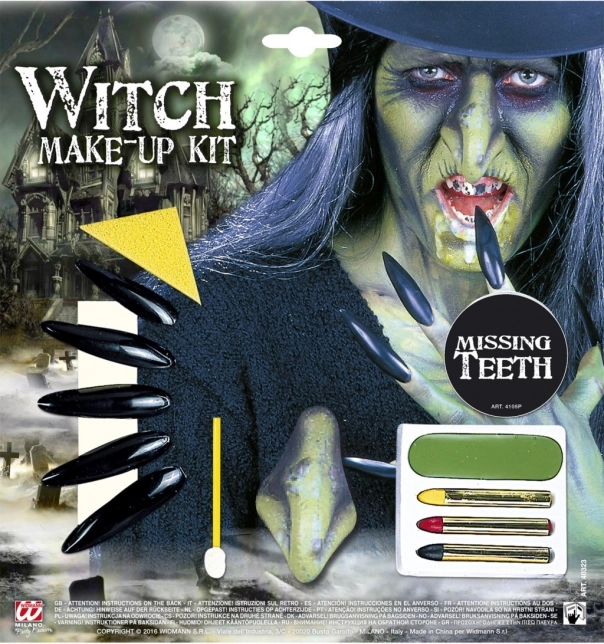 Witch set with makeup and accessories