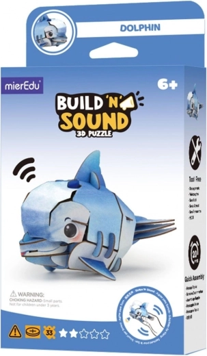 3D puzle MierEdu saliec un klausies – delfīns