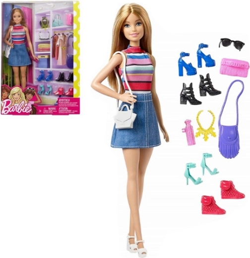 Barbie lelle ar zābakiem un skapi