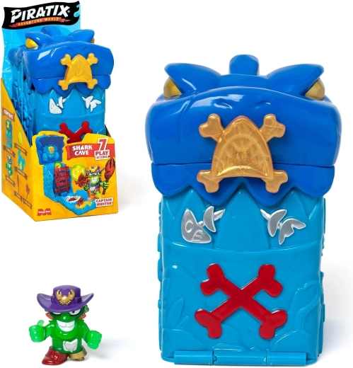 Piratix Adventure World noslēpumainā ala Shark Cave – pārsteigums + figūriņa Hunter