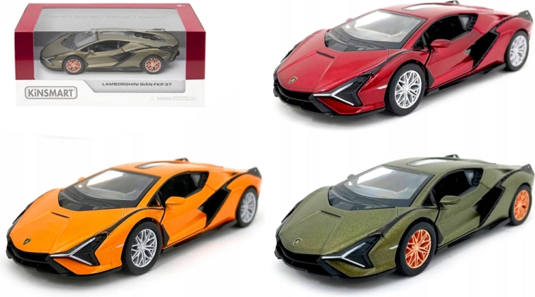 Lamborghini metāla modelis 1:40 ar uzvelkamu Pull Back piedziņu