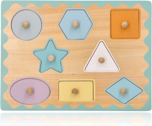 Wooden peg puzzle – Shapes