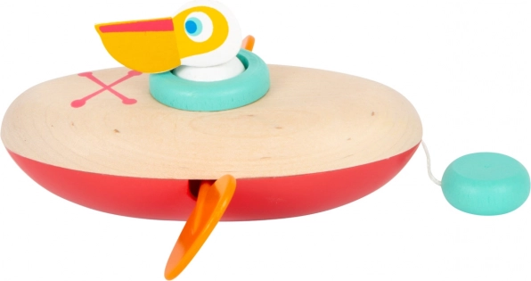 SMALL FOOT ūdens rotaļlieta pelikāns – uzvelkama kanoe laiva